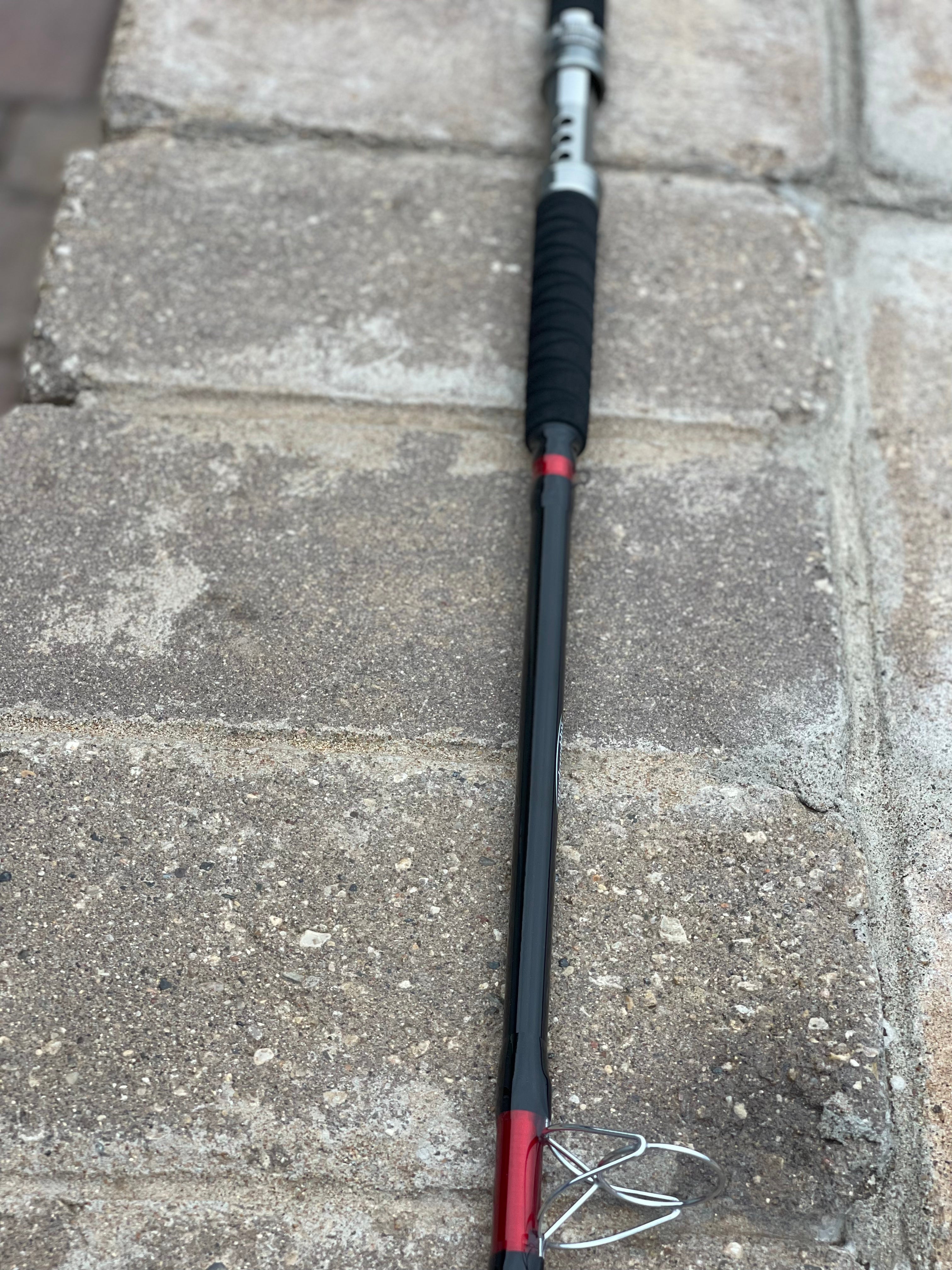 black and red fishing pole Super Cat High Definition Black/Red Spinning – Rippin Lips Products